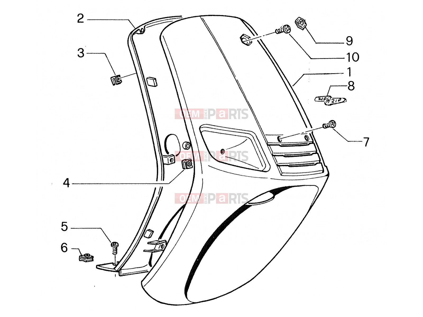 PIAGGIO Frame » Front shield
