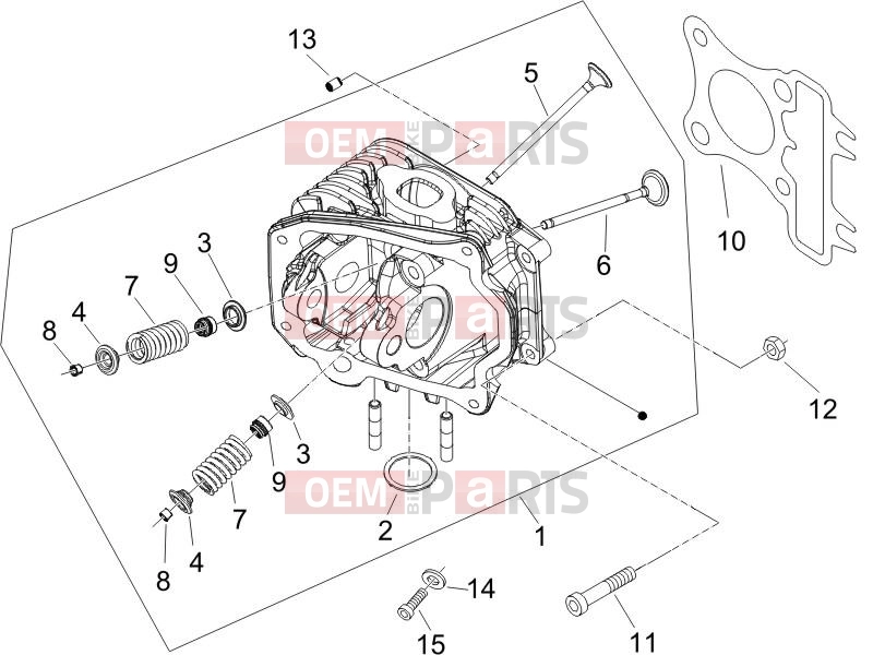 PIAGGIO Zip 100 4T Engine » Head unit - Valve