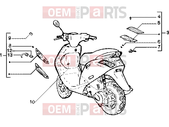 PIAGGIO Electrical system » front and rear blinker