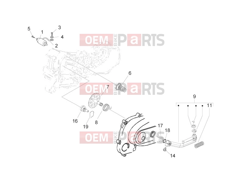 PIAGGIO Zip 50 2T Engine » Stater - Electric starter