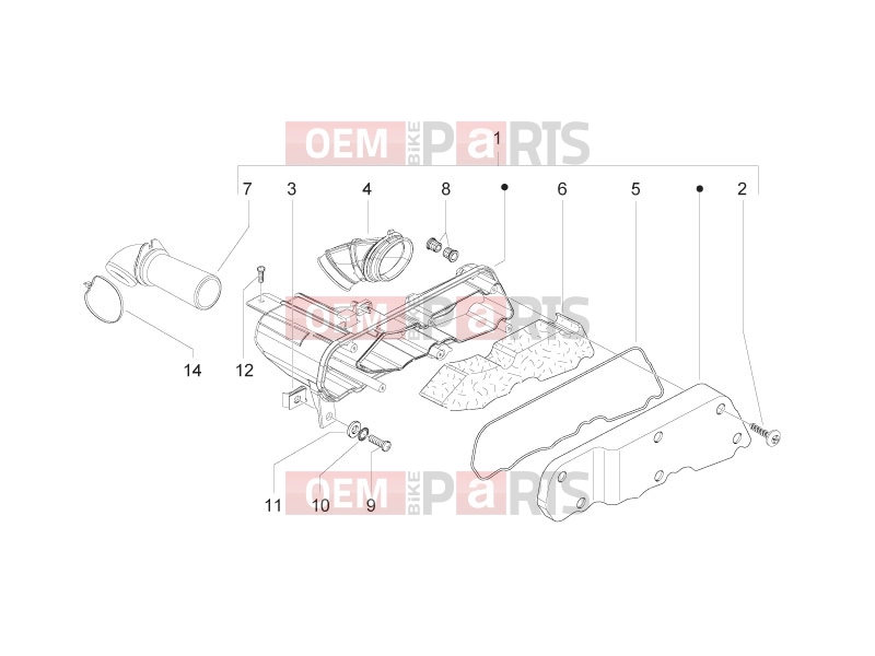 PIAGGIO Zip 50 2T Engine » Air filter