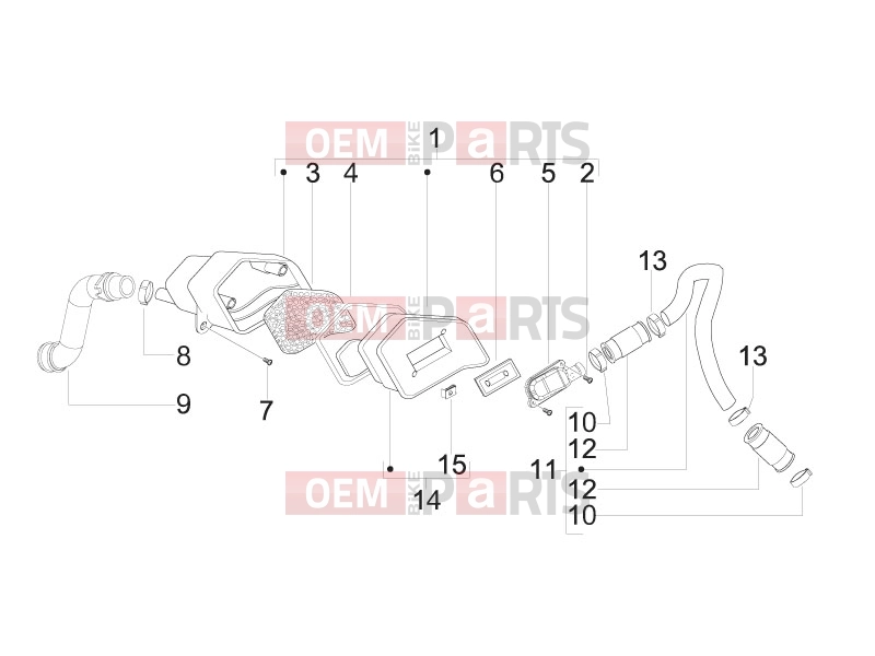 PIAGGIO Zip 50 2T Engine » Secondary air box