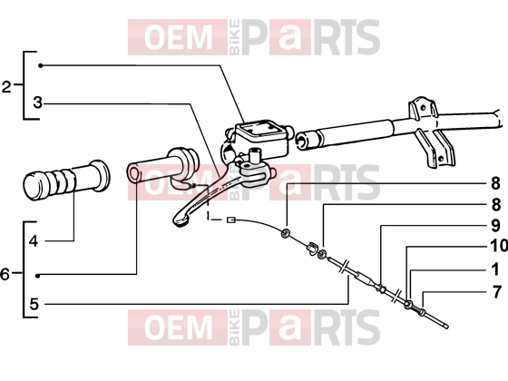 PIAGGIO Handlebars » Handlebars component parts