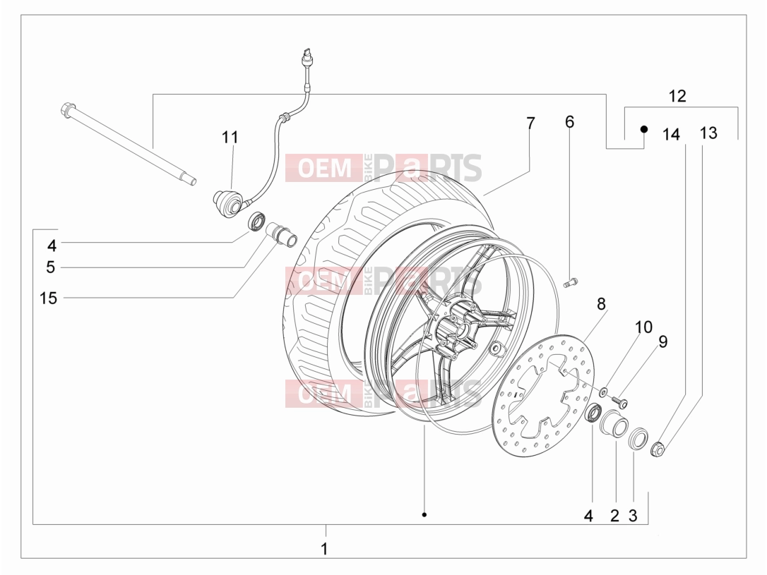 PIAGGIO Zip 50 4T Suspensions - Wheels » Front wheel