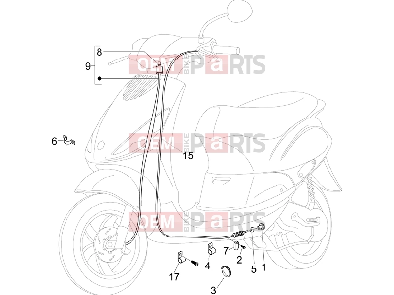 PIAGGIO Zip 50 4T Braking system - Transmissions » Transmissions