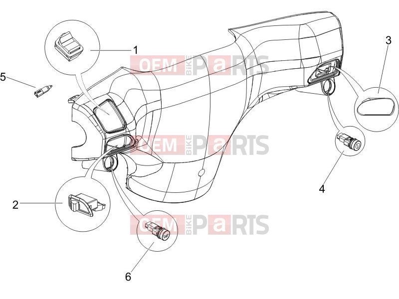 PIAGGIO Zip 50 4T Electrical system » Selectors - Switches - Buttons