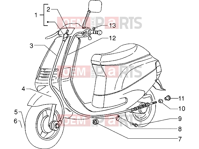 PIAGGIO bowdenek » bowdenek