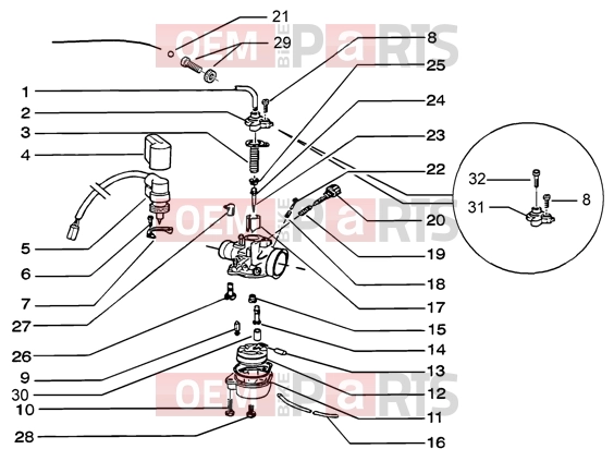PIAGGIO Engine » Carburettor