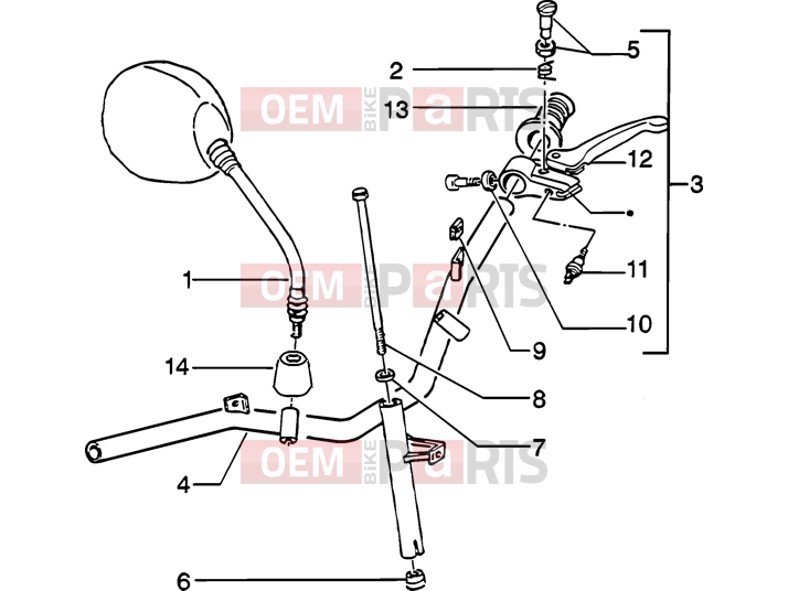 PIAGGIO Handlebars » Handlebars component parts