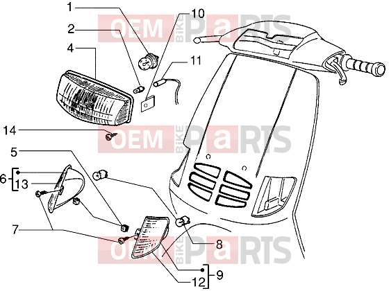 PIAGGIO Electrical system » Headlamp