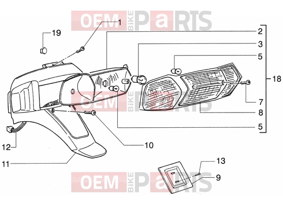 PIAGGIO Electrical system » Rear tail lamp