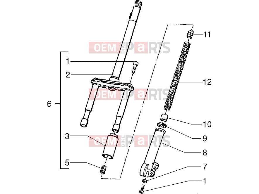 PIAGGIO Suspensions-Wheels » Steering column