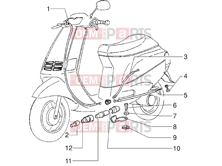 PIAGGIO Transmissions » Transmissions - (Disc brake version)