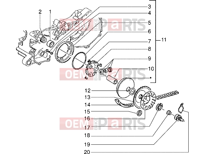PIAGGIO Engine » Driving pulley