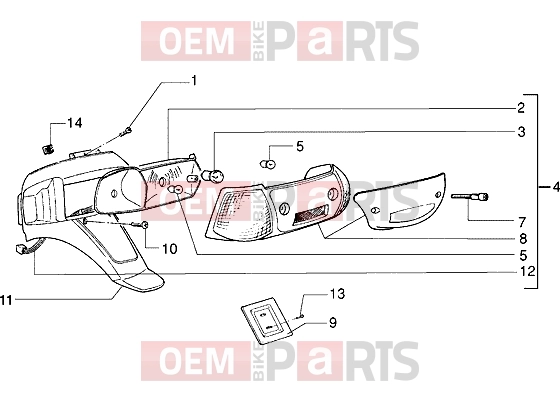 PIAGGIO Electrical system » Rear tail lamp