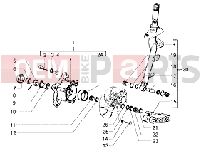 PIAGGIO Suspensions-Wheels » Steering column - Disc brake