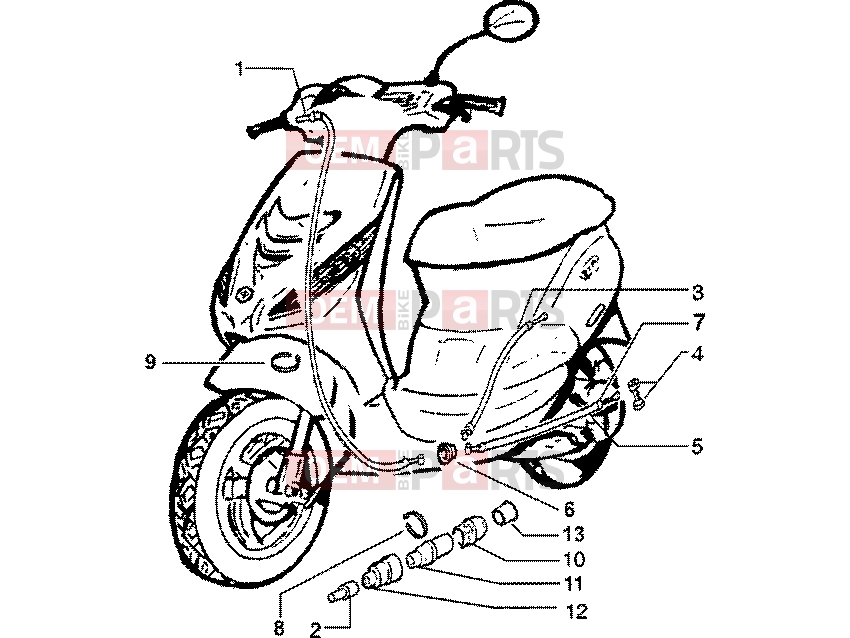 PIAGGIO bowdenek » bowdenek