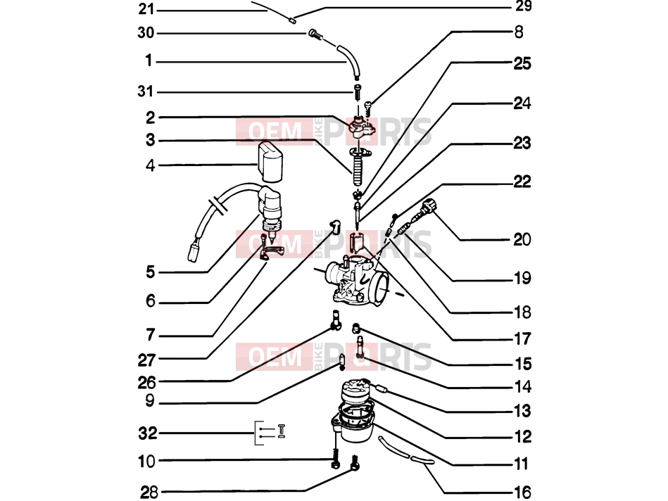 PIAGGIO Engine » Carburettor