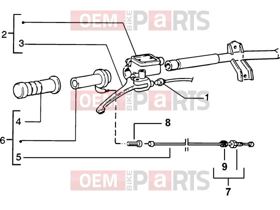 PIAGGIO Handlebars » Handlebars component parts