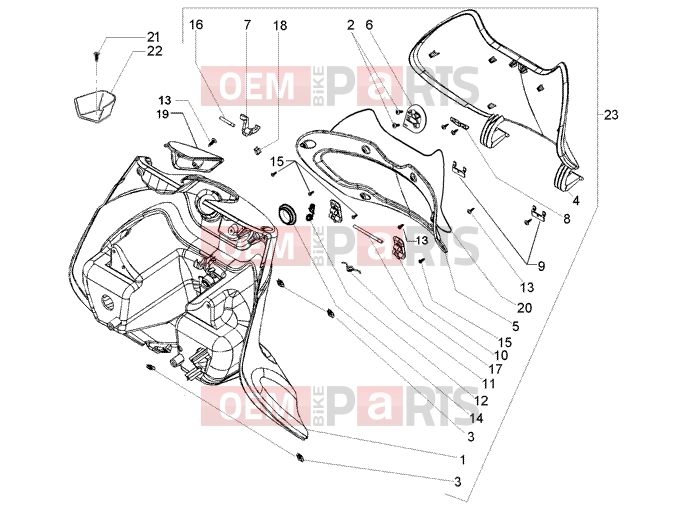 PIAGGIO Chassis » Front glove compartment
