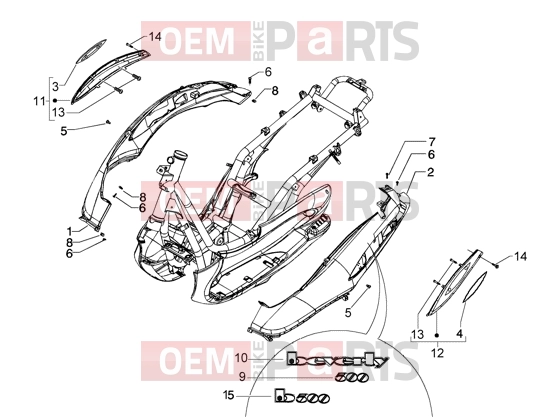 PIAGGIO Chassis » Side covers