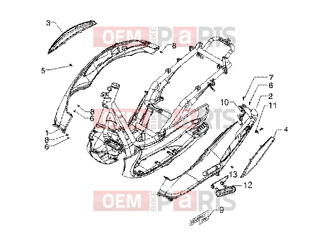 PIAGGIO Chassis » Side covers