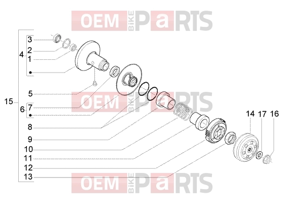 PIAGGIO Engine » Driven pulley