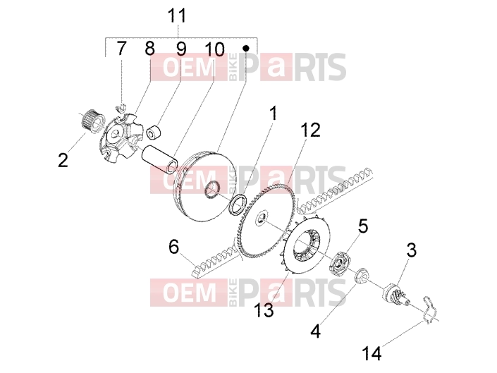 PIAGGIO Engine » Driving pulley