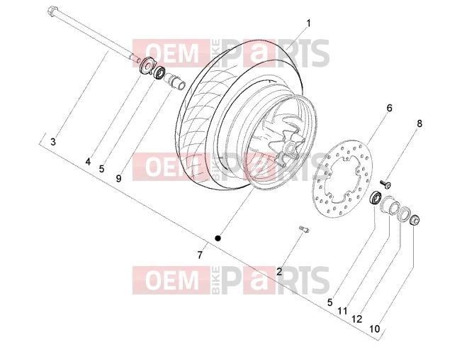PIAGGIO Suspensions-Wheels » Front wheel