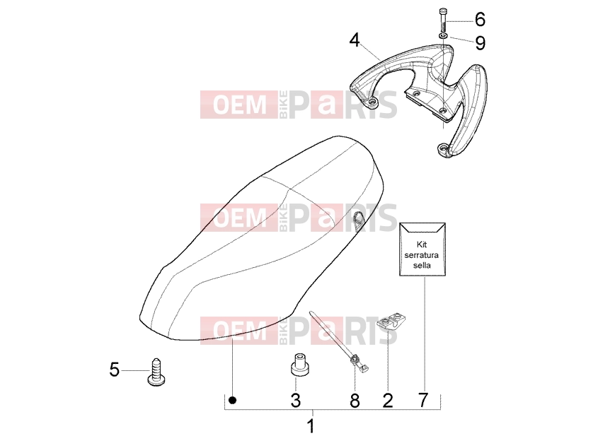 PIAGGIO Chassis » Saddle