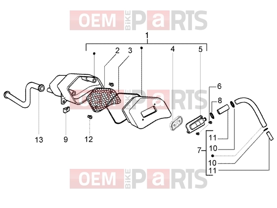 PIAGGIO Engine » Secondary air box