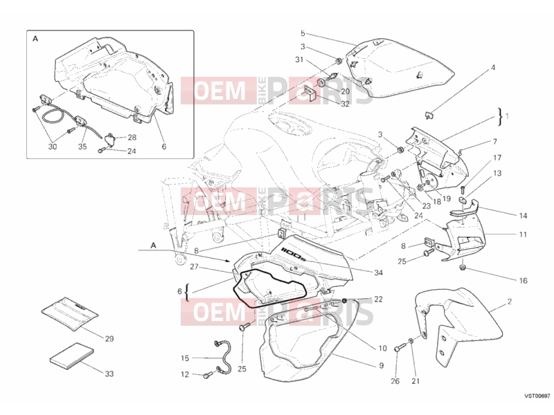 DUCATI 2008 Multistrada 1100 S FAIRING » PLASTICS