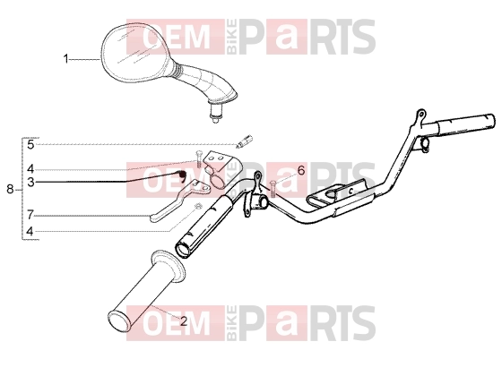 PIAGGIO Handlebars » Handlebars component parts