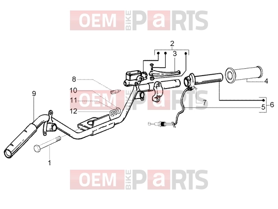 PIAGGIO Handlebars » Handlebars component parts
