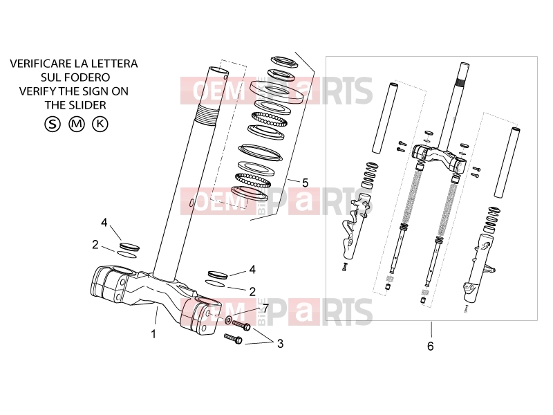 APRILIA Atlantic 125 E3 FRAME » Front fork I