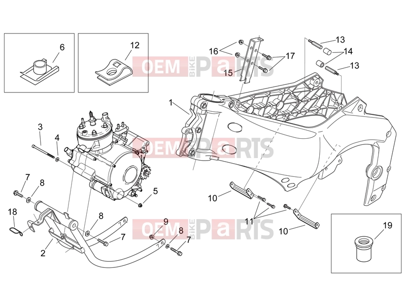 APRILIA RS 50 2T FRAME » Frame - Cradle