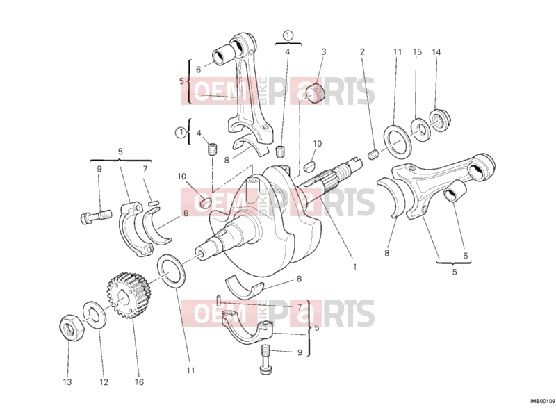 DUCATI 2008 Monster 695 CRANKSHAFT » ENGINE CASE