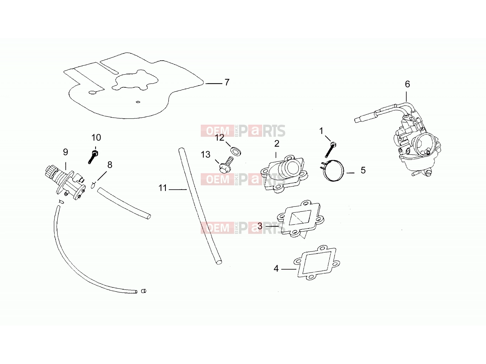APRILIA SR 50 Engine » Carburettor