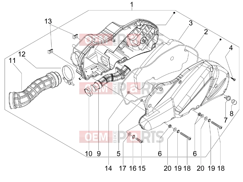 APRILIA SR MAX 125 Engine » Air filter