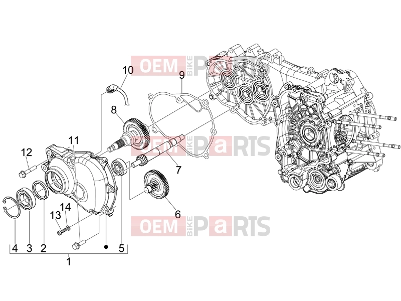 APRILIA SR MAX 125 Engine » Reduction unit