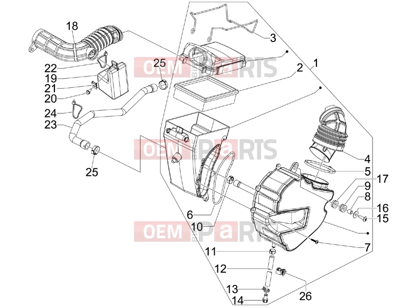 APRILIA SRV 850 Engine » Air filter