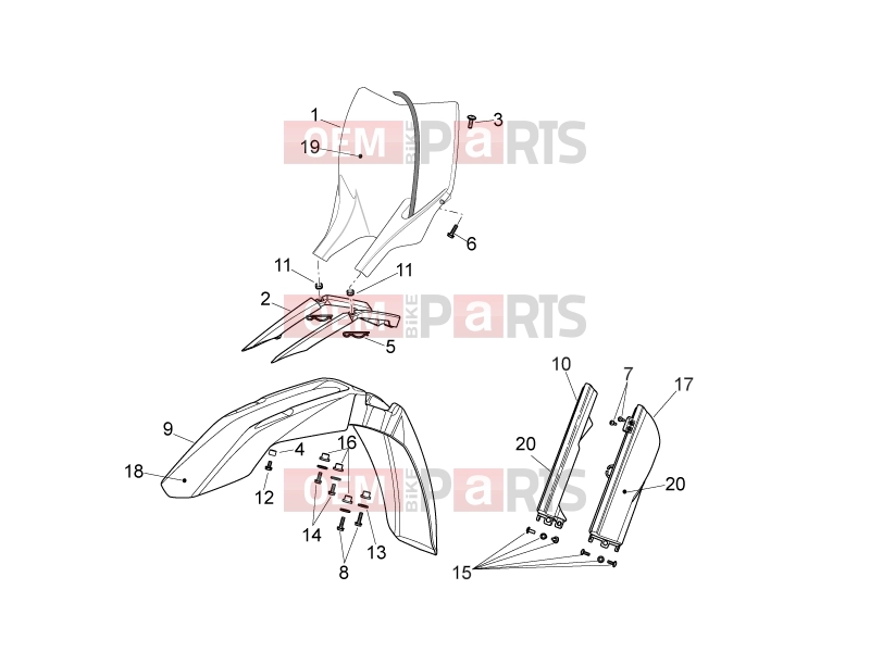 APRILIA MXV 450 Cross FRAME » Front body I