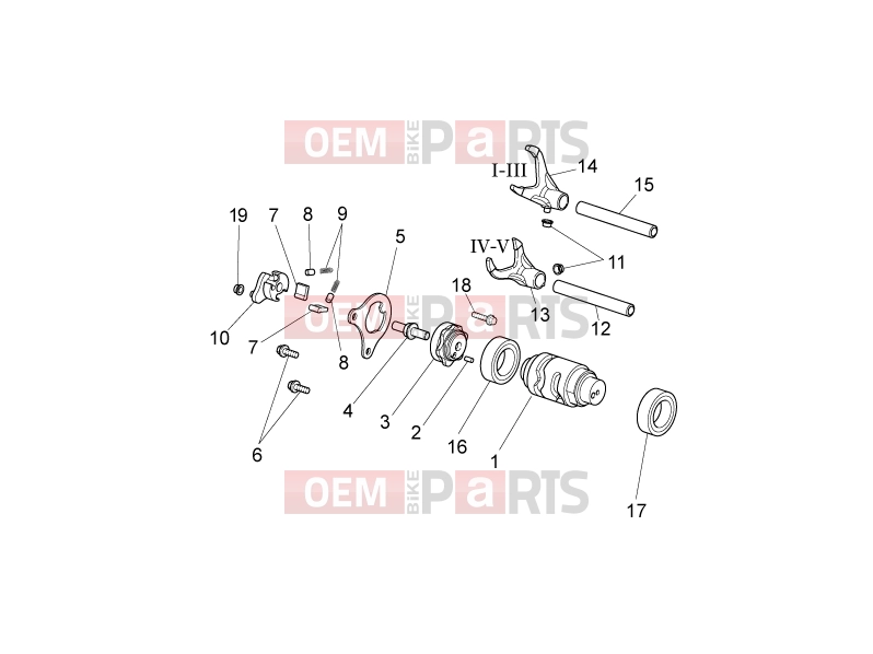 APRILIA MXV 450 Cross ENGINE » Gear box selector II