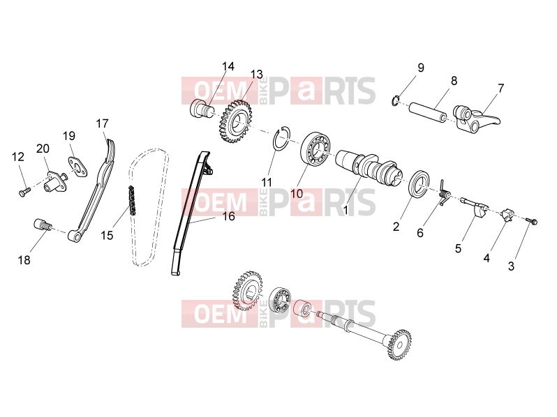 APRILIA MXV 450 Cross ENGINE » Rear cylinder timing system