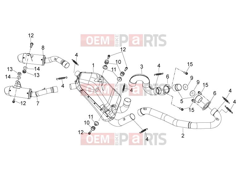 APRILIA MXV 450 Cross FRAME » Exhaust unit