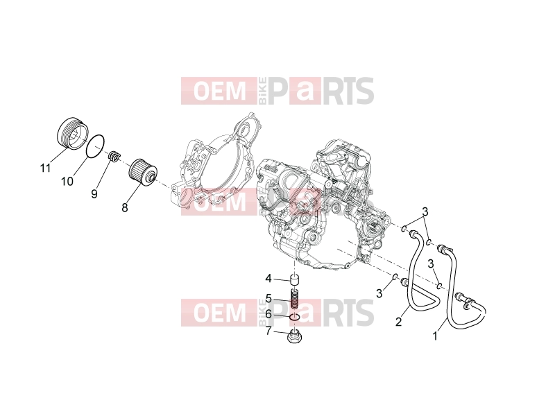 APRILIA MXV 450 Cross ENGINE » Lubrication