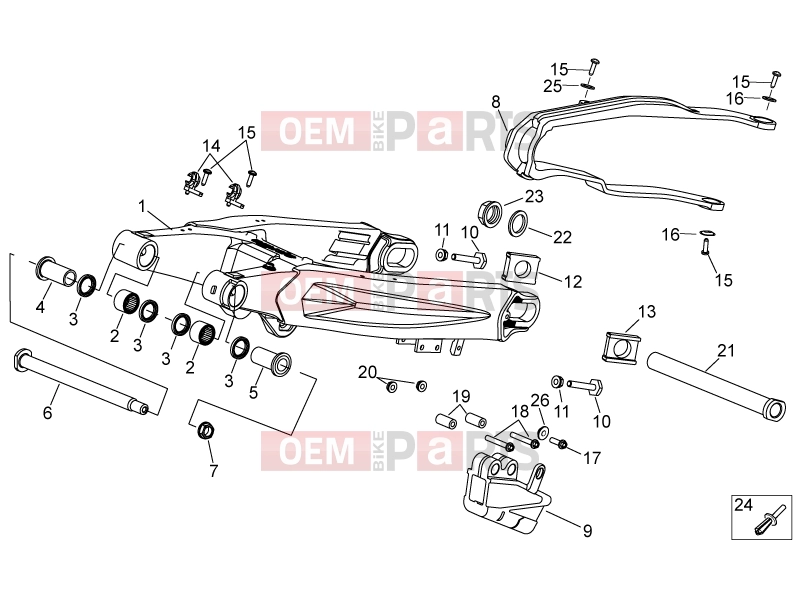 APRILIA MXV 450 Cross FRAME » Swing arm