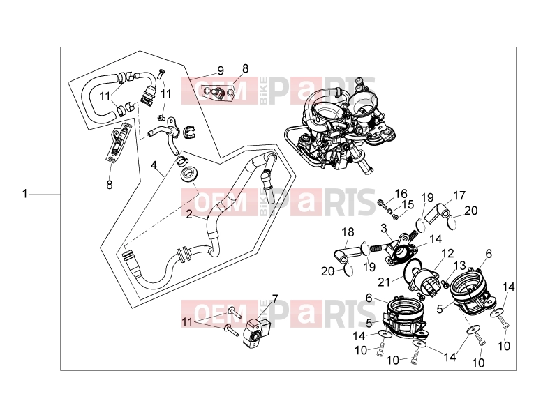 APRILIA MXV 450 Cross ENGINE » Throttle body