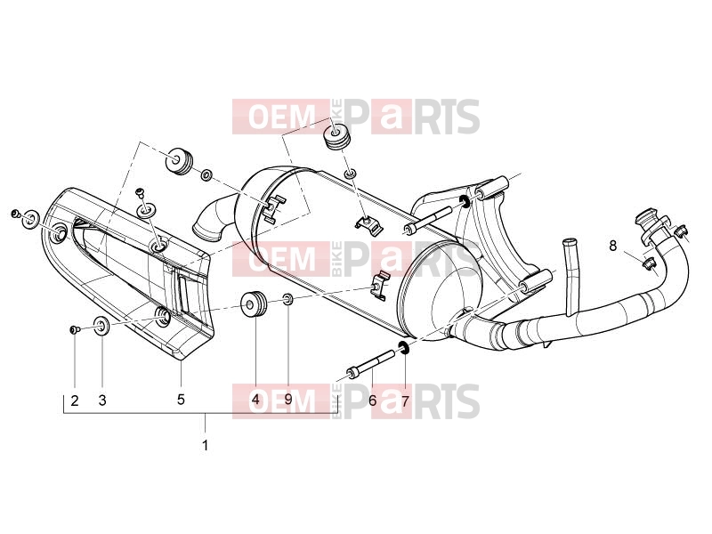 derbi Atlantis 50 2T Bullet Engine » Silencer