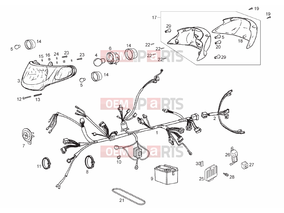 derbi Atlantis 50 4T Tables » Electrical system